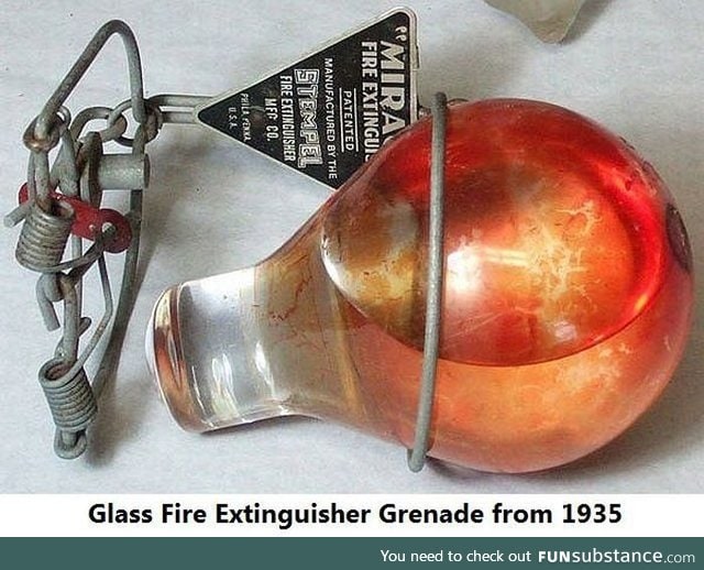 Old-style fire extinguisher from 1935