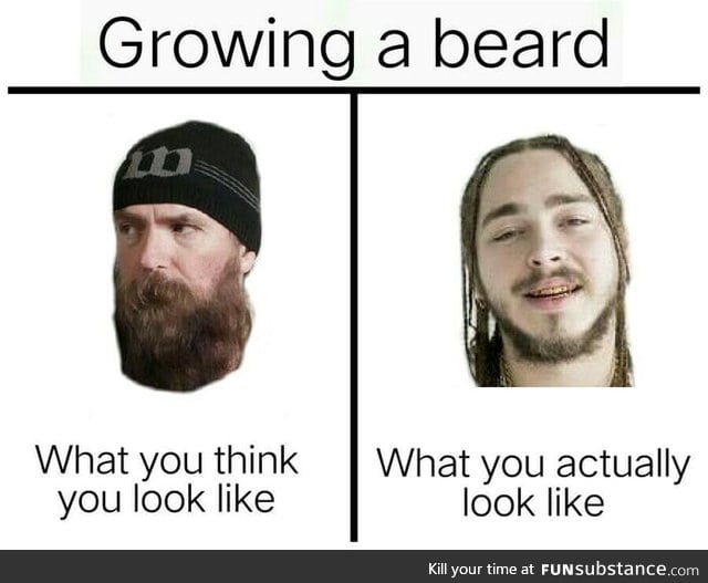 I can't grow facial hair, I grow hair on my face