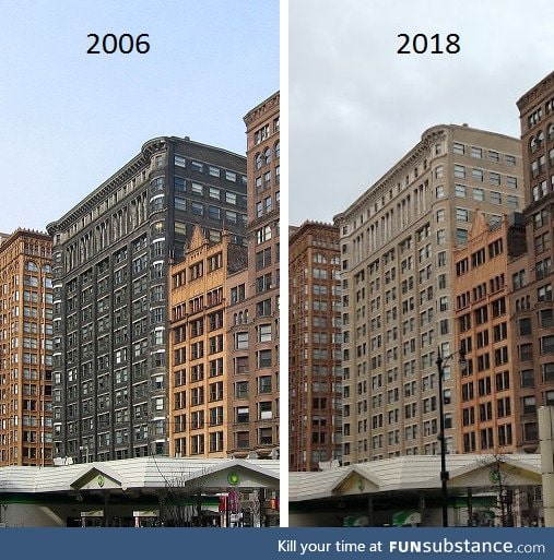 The Old Colony Building, Chicago. Built 1893, power washed 2009