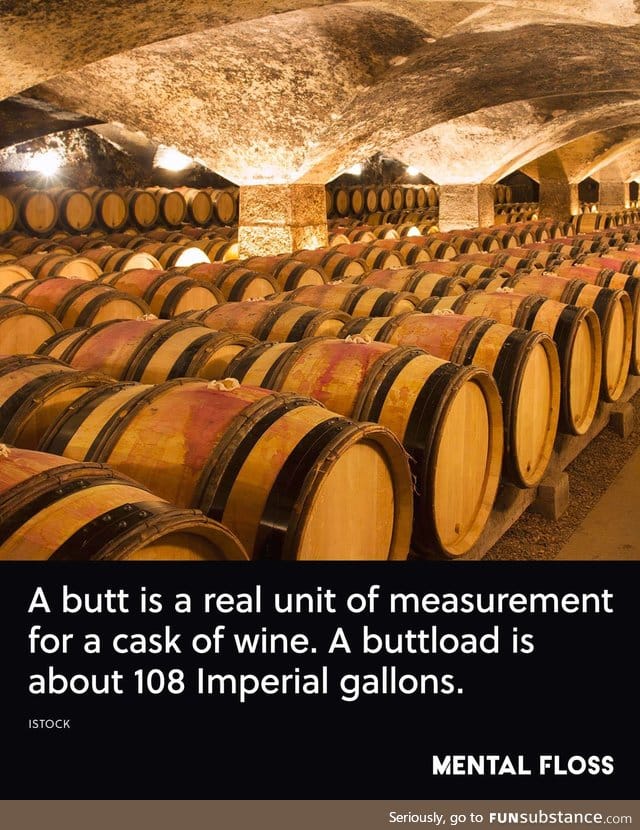 TIL how much a buttload of wine actually is