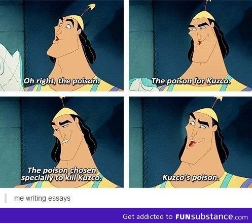 Me writing essays