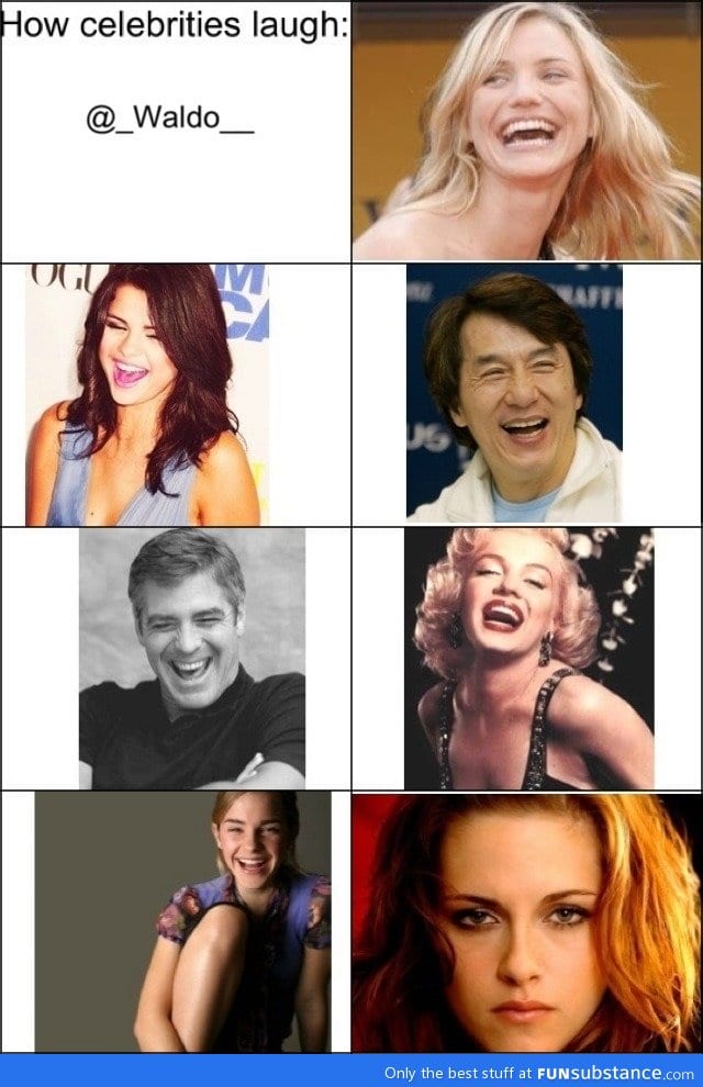 How celebrities laugh