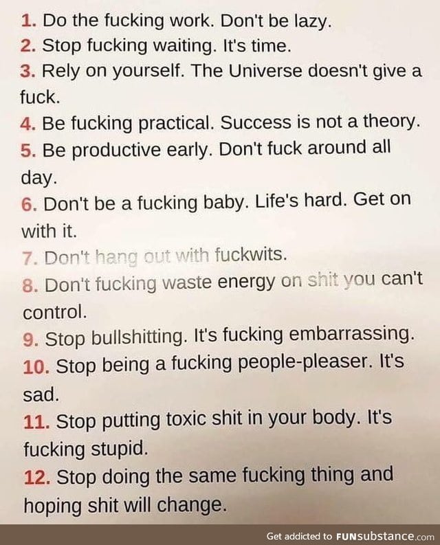 Rules to live by