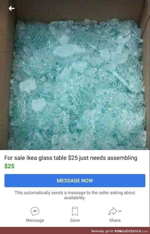 Ikea glass table