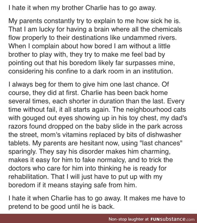 I hate it when Charlie has to go away (Spooky Story)