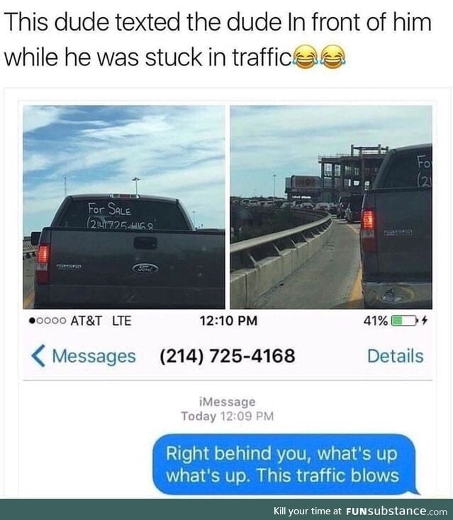 Texting in traffic