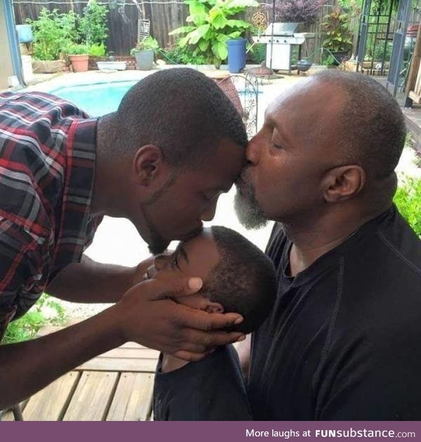 Father, Son, Grandfather all loving each other