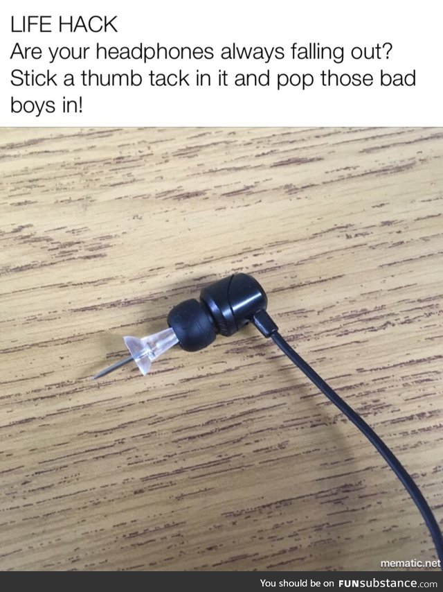 Earphone life hack