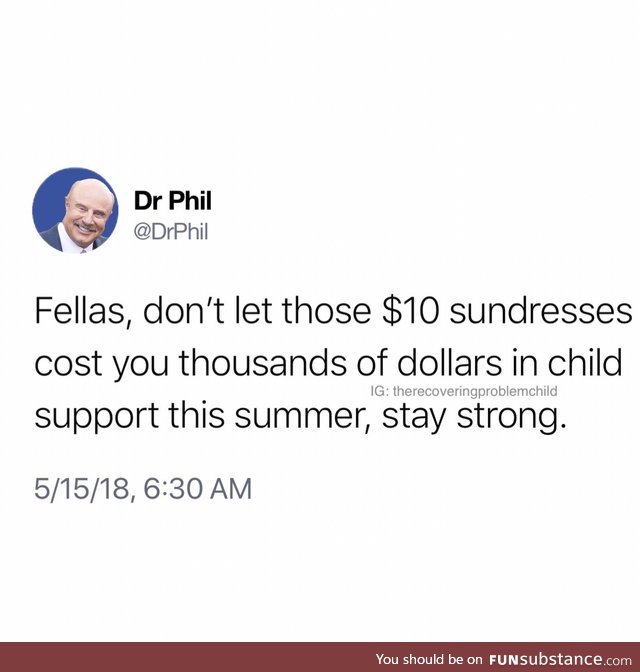 Dr Phil with words of wisdom