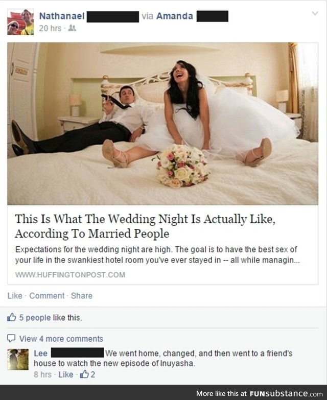 Realistic wedding night