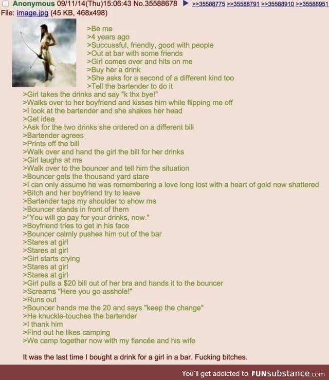 Anon doesn't buy girls drinks