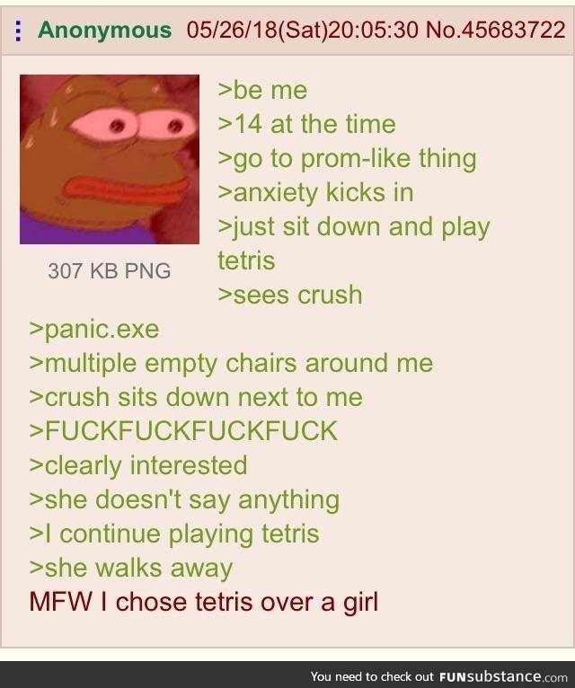 Anon plays tetris