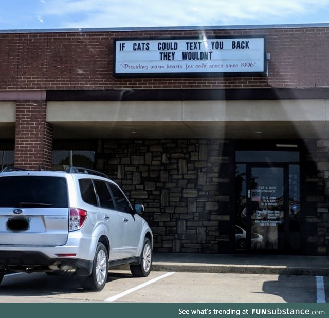 Local pet hospital marquee