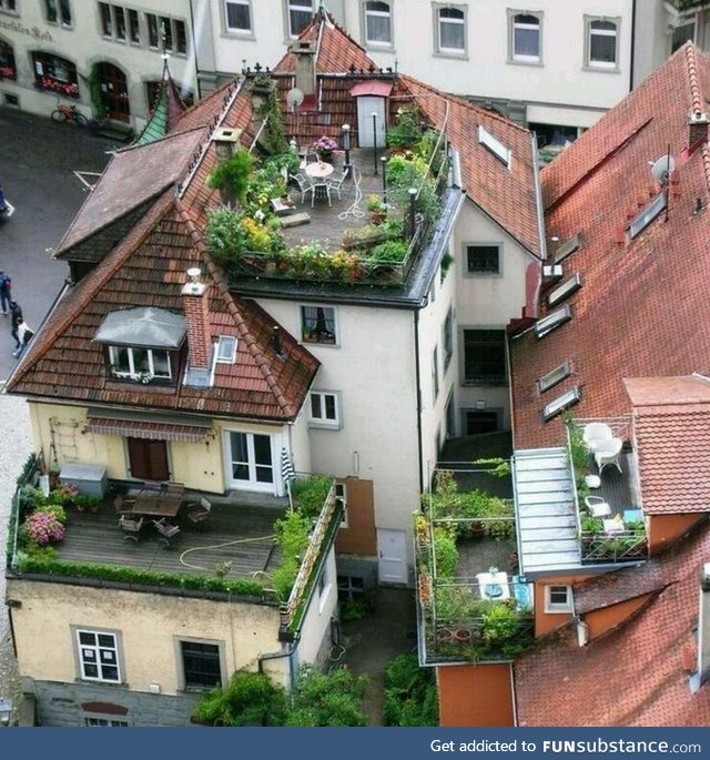 Beautiful rooftop patios in Münster, Germany