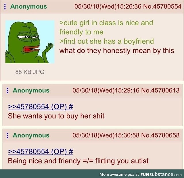 Anon has girl problems