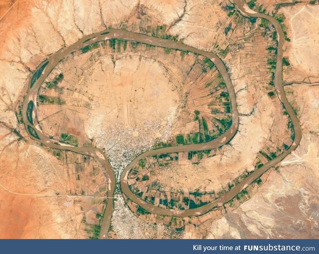 Farms Surrounding a River in Somalia