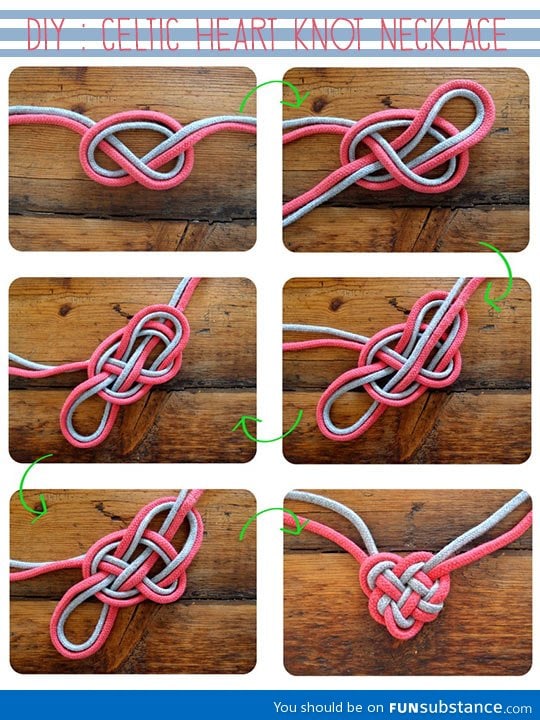 How to tie a celtic heart knot necklace