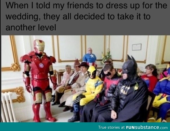 Superhero wedding