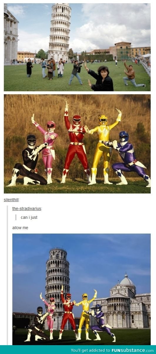 Power rangers go sightseeing