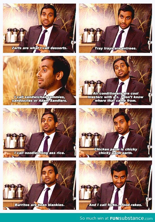 Aziz ansari's food dictionary