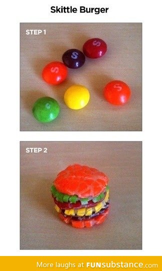 Skittle burger