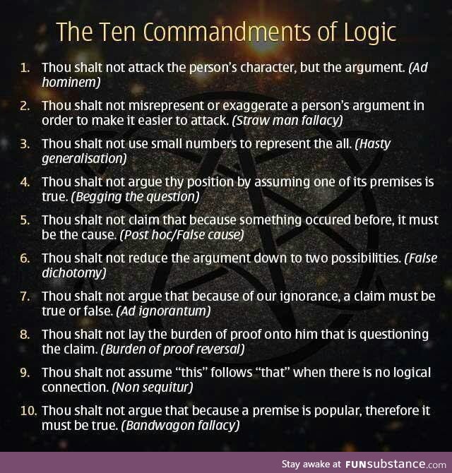 10 commandments of Logic