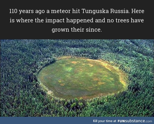 110 years ago a meteor hit Tunguska Russia