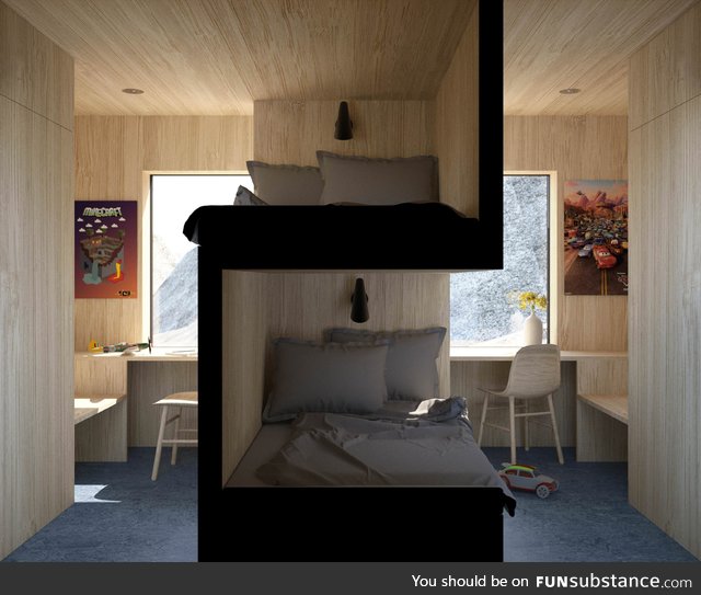 Nice design for a student room with some privacy