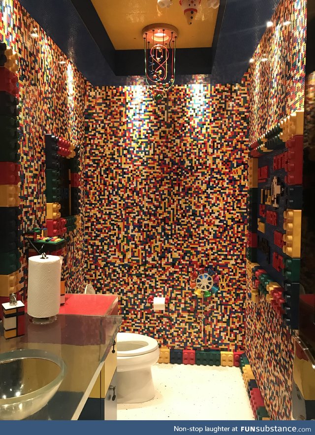 LEGO themed bathroom