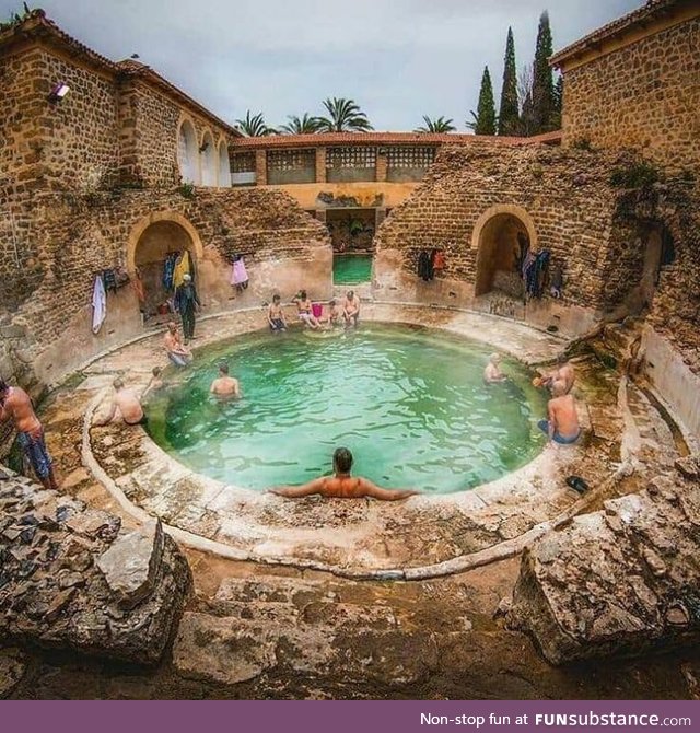 A Roman bathhouse still in use after 2,000 years in Khenchela, Algeria