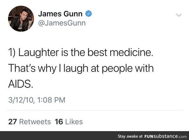 One of the "sick" jokes James Gunn Made