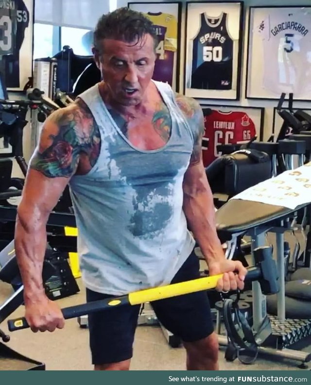 72 years old. Preparing for Rambo 5