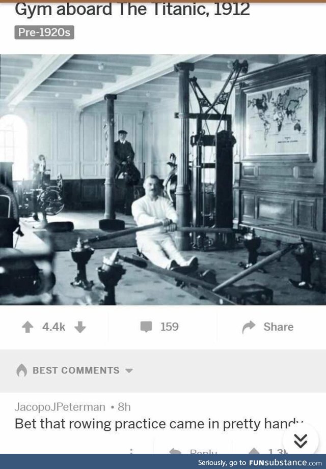 Gym aboard the Titanic