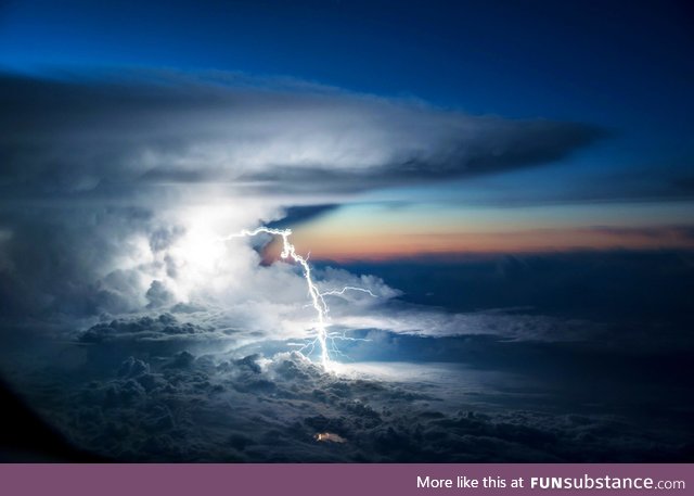 Lightning at 31,000 feet