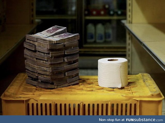 It currently takes 2,600,000 bolivars to buy a roll of toilet paper in Venezuela