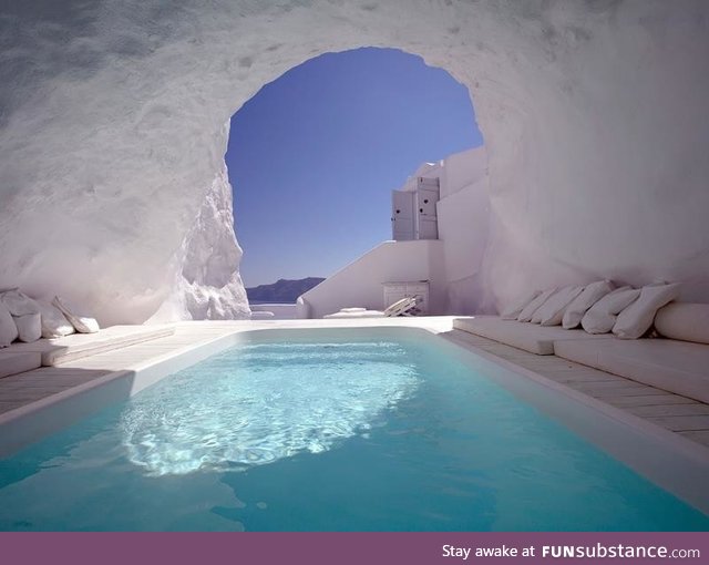 A swimming pool in a cave, Santorini