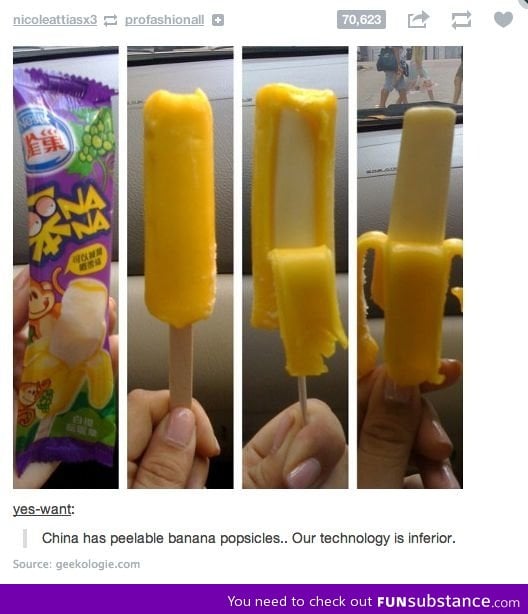 Banana popsicles