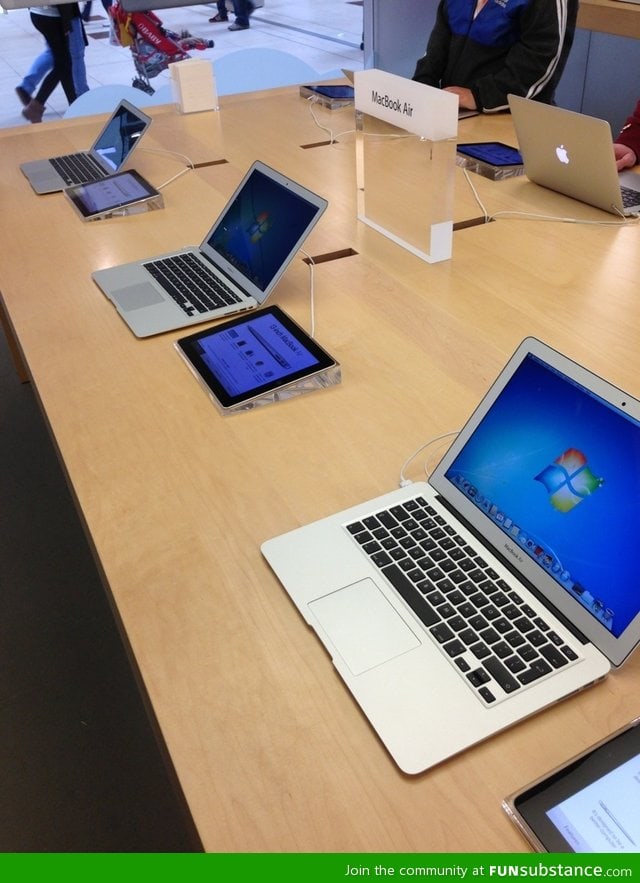 Trolling the apple store