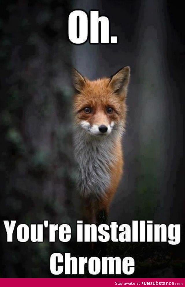 Firefox is sad