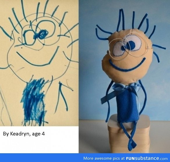 Turning your kids artwork into a stuffed animal