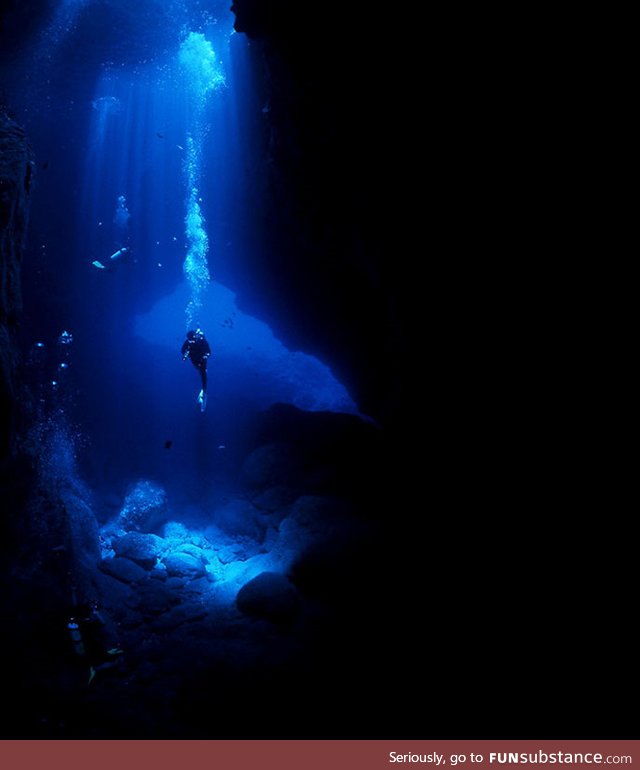 Cave diving