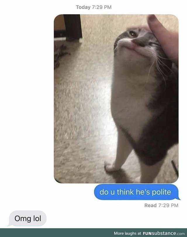 He's polite