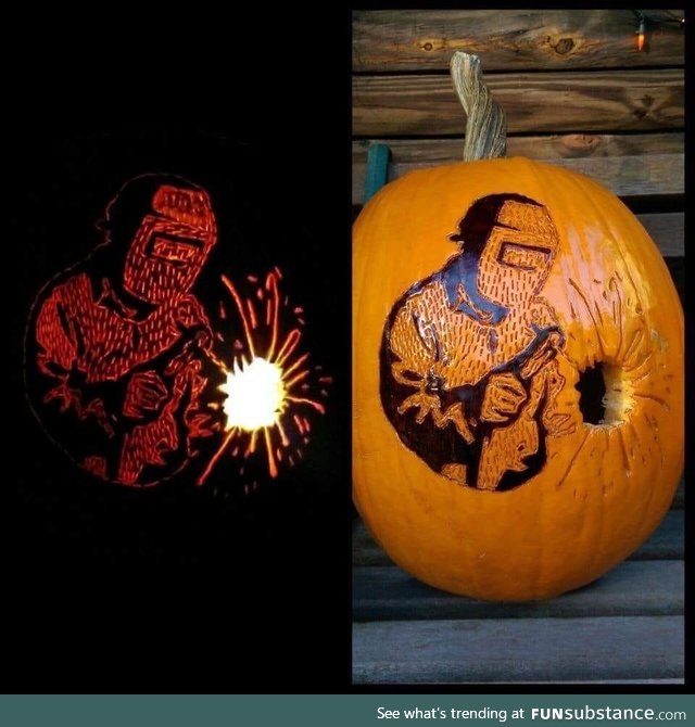 This welding pumpkin