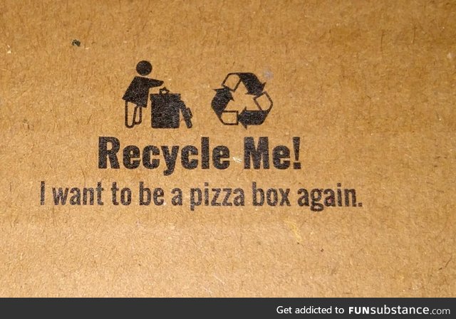 Pizza box had a unique wish!