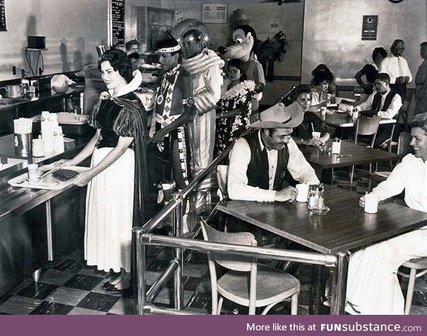 Disneyland employee cafeteria in 1961