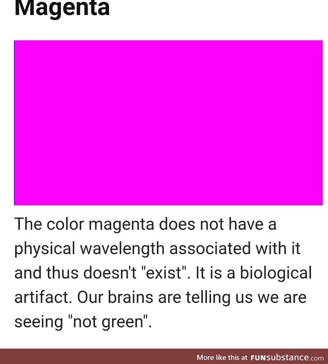 Magenta isn't real