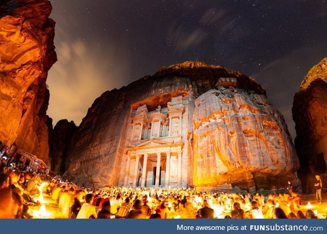 Petra at night