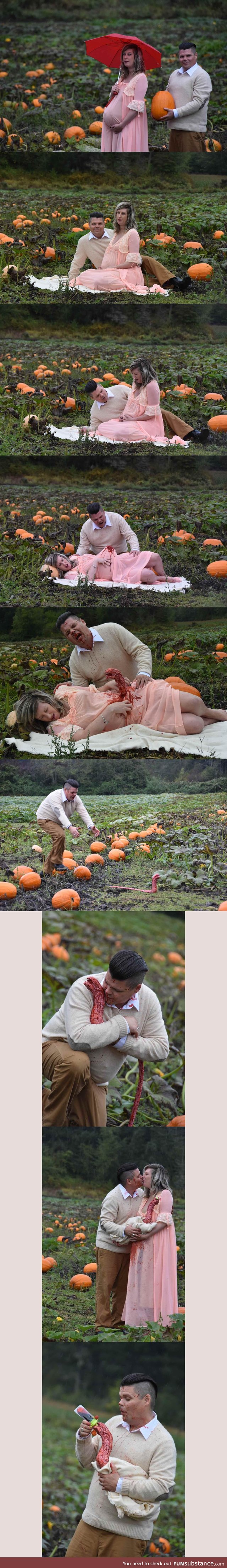 Halloween maternity photos