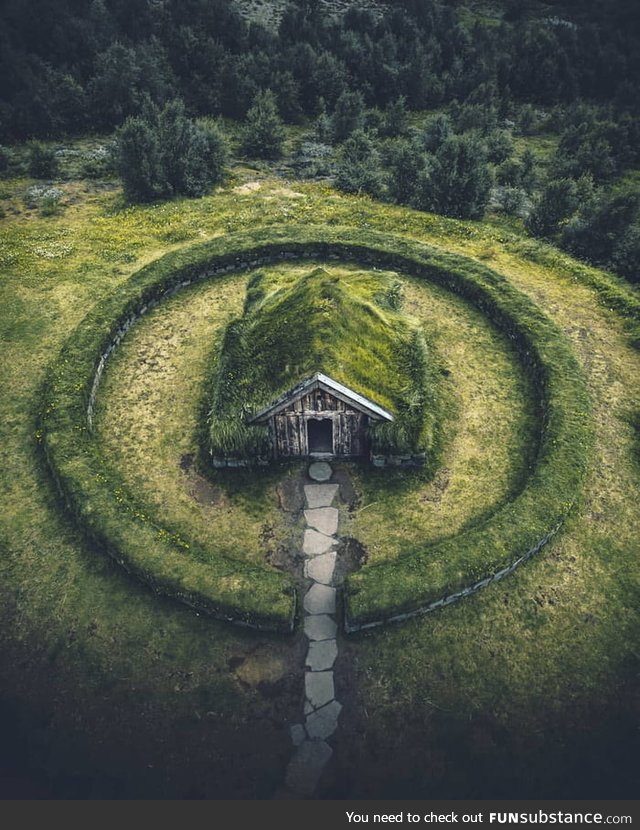 Awesome cabin on a hill in Iceland