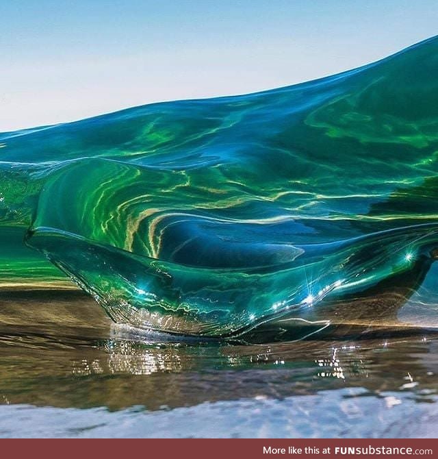 Glassy ocean wave